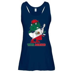 Funny Trex Dinosaur Viva Mexico Ladies Essential Flowy Tank