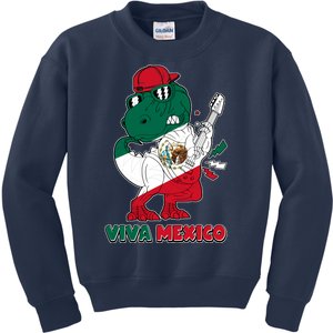 Funny Trex Dinosaur Viva Mexico Kids Sweatshirt