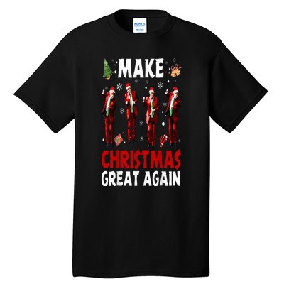 Funny Trump Dance Santa Claus Make Christmas Great Again Tall T-Shirt