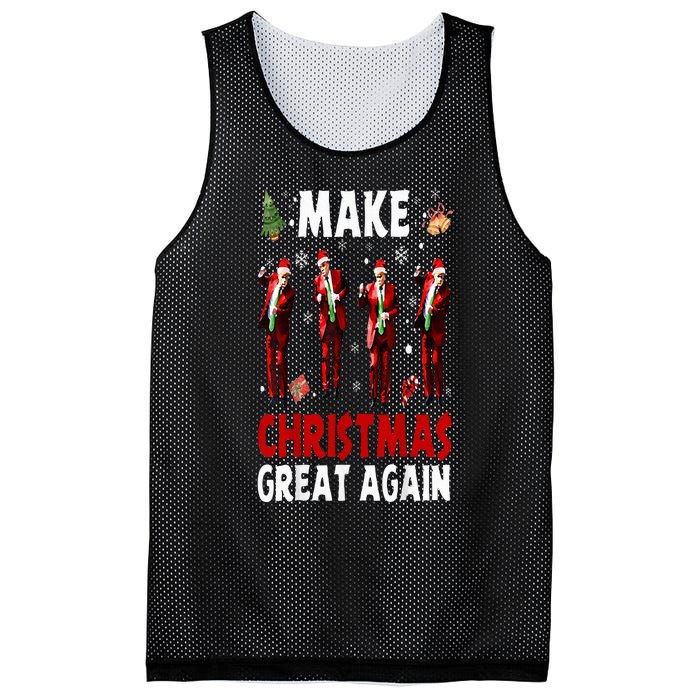 Funny Trump Dance Santa Claus Make Christmas Great Again Mesh Reversible Basketball Jersey Tank