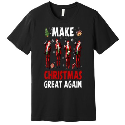 Funny Trump Dance Santa Claus Make Christmas Great Again Premium T-Shirt