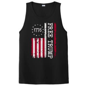 Free Trump Destressed 1776 Betsy Ross USA Flag PosiCharge Competitor Tank