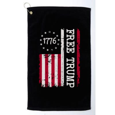 Free Trump Destressed 1776 Betsy Ross USA Flag Platinum Collection Golf Towel