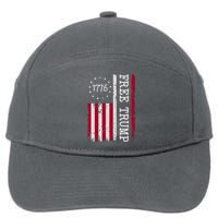 Free Trump Destressed 1776 Betsy Ross USA Flag 7-Panel Snapback Hat