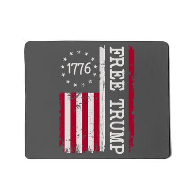 Free Trump Destressed 1776 Betsy Ross USA Flag Mousepad