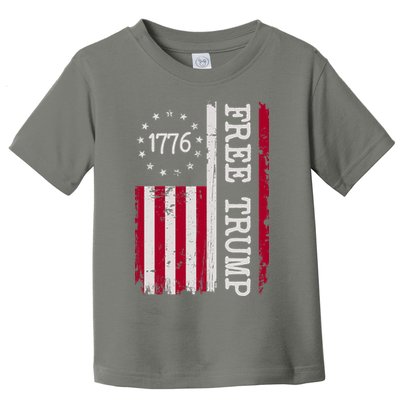 Free Trump Destressed 1776 Betsy Ross USA Flag Toddler T-Shirt