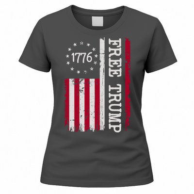 Free Trump Destressed 1776 Betsy Ross USA Flag Women's T-Shirt