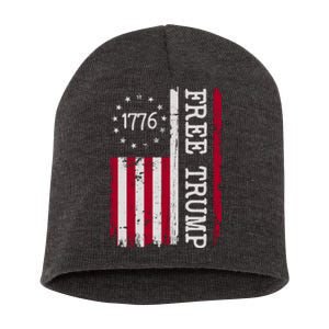 Free Trump Destressed 1776 Betsy Ross USA Flag Short Acrylic Beanie