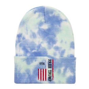 Free Trump Destressed 1776 Betsy Ross USA Flag Tie Dye 12in Knit Beanie