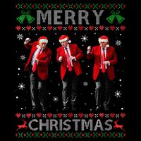 Funny Trump Dance Merry Christmas Ugly Xmas Sweater Pajamas Doggie Tank