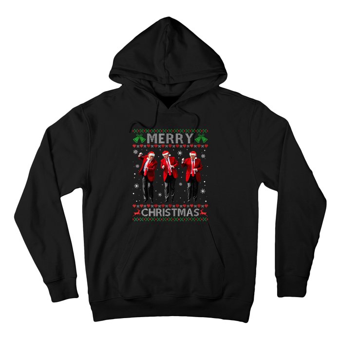 Funny Trump Dance Merry Christmas Ugly Xmas Sweater Pajamas Hoodie