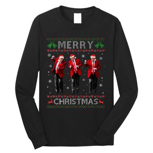 Funny Trump Dance Merry Christmas Ugly Xmas Sweater Pajamas Long Sleeve Shirt