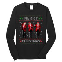 Funny Trump Dance Merry Christmas Ugly Xmas Sweater Pajamas Long Sleeve Shirt