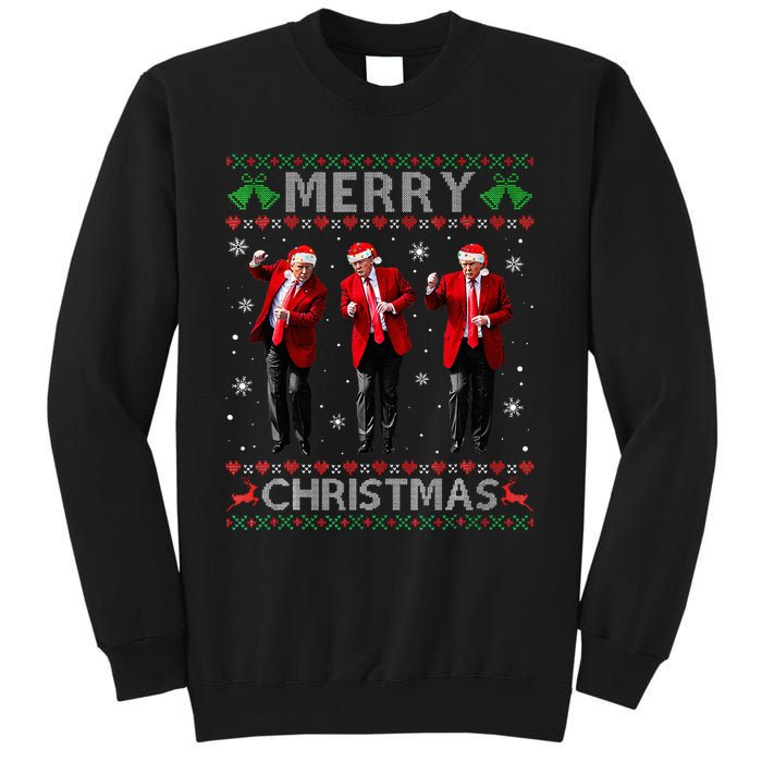 Funny Trump Dance Merry Christmas Ugly Xmas Sweater Pajamas Sweatshirt