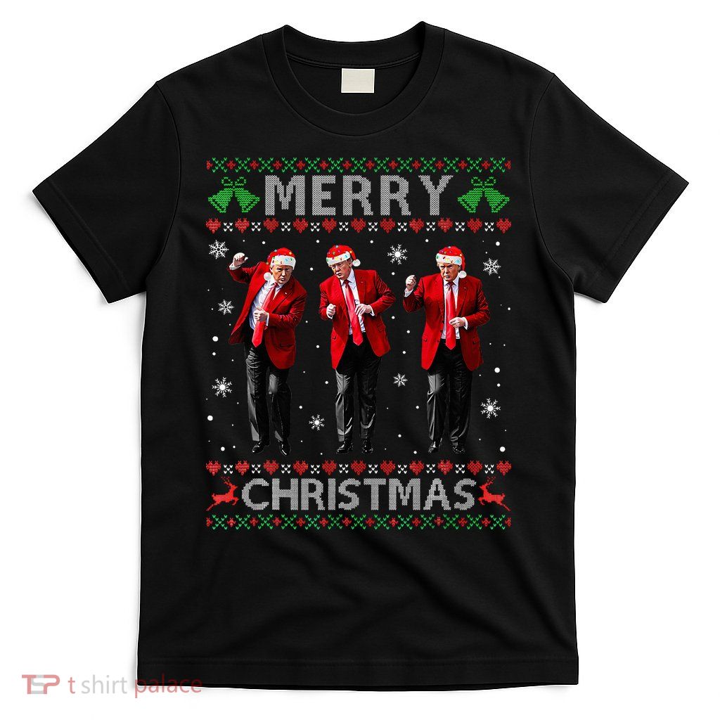 Funny Trump Dance Merry Christmas Ugly Xmas Sweater Pajamas T-Shirt