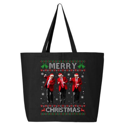 Funny Trump Dance Merry Christmas Ugly Xmas Sweater Pajamas 25L Jumbo Tote