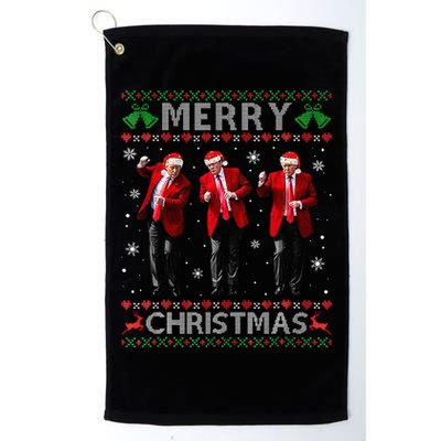Funny Trump Dance Merry Christmas Ugly Xmas Sweater Pajamas Golf Towel