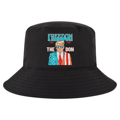 Freedom The Don 4th Of July Patriotic American Flag Trump Cool Comfort Performance Bucket Hat