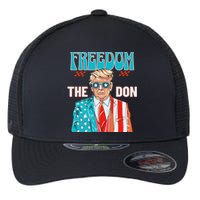 Freedom The Don 4th Of July Patriotic American Flag Trump Flexfit Unipanel Trucker Cap