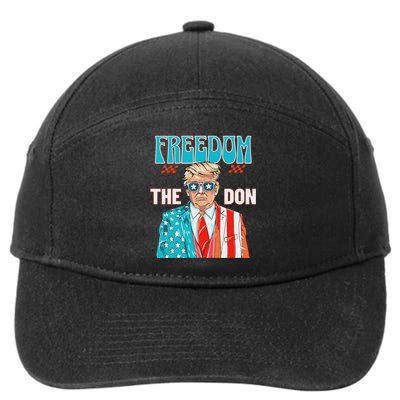 Freedom The Don 4th Of July Patriotic American Flag Trump 7-Panel Snapback Hat