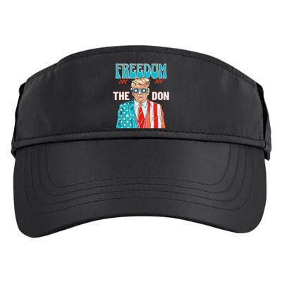 Freedom The Don 4th Of July Patriotic American Flag Trump Adult Drive Performance Visor