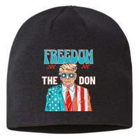 Freedom The Don 4th Of July Patriotic American Flag Trump Sustainable Beanie