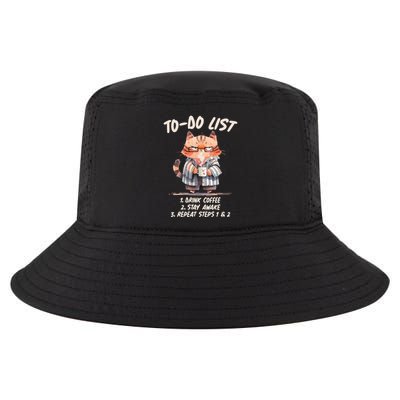Funny To Do List Grumpy Coffee Cat Cool Comfort Performance Bucket Hat