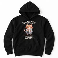 Funny To Do List Grumpy Coffee Cat Hoodie