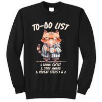 Funny To Do List Grumpy Coffee Cat Sweatshirt