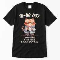 Funny To Do List Grumpy Coffee Cat Tall T-Shirt