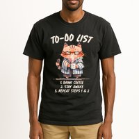 Funny To Do List Grumpy Coffee Cat Tall T-Shirt