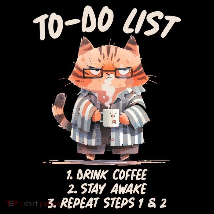 Funny To Do List Grumpy Coffee Cat Hooded Wearable Blanket