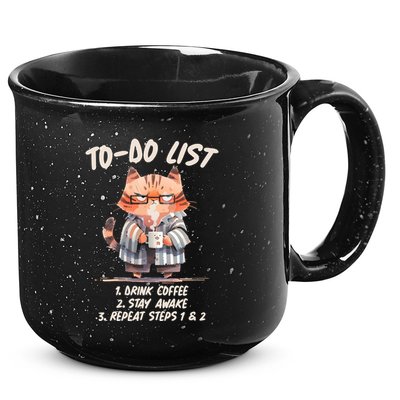 Funny To Do List Grumpy Coffee Cat 15oz Campfire Ceramic Mug
