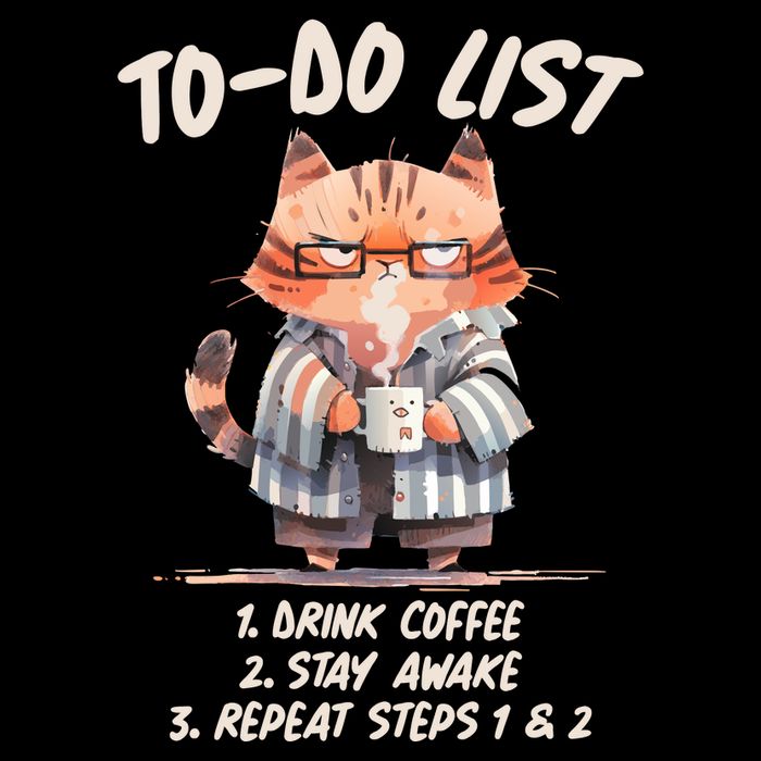 Funny To Do List Grumpy Coffee Cat 16 in Basic Backpack