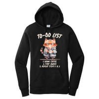 Funny To Do List Grumpy Coffee Cat Women's Pullover Hoodie