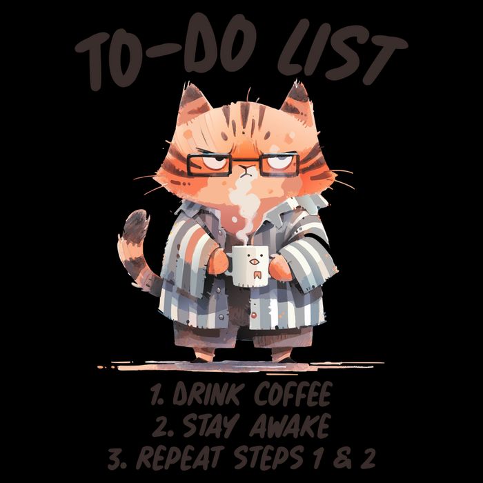 Funny To Do List Grumpy Coffee Cat 16oz Travel Tumbler