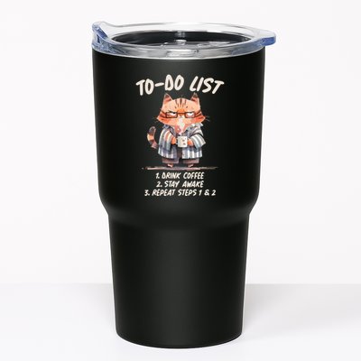 Funny To Do List Grumpy Coffee Cat Tumbler