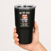 Funny To Do List Grumpy Coffee Cat Tumbler