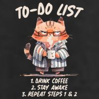 Funny To Do List Grumpy Coffee Cat Trucker Hat