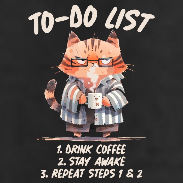Funny To Do List Grumpy Coffee Cat Trucker Hat