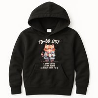 Funny To Do List Grumpy Coffee Cat Kids Hoodie