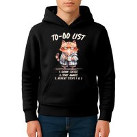 Funny To Do List Grumpy Coffee Cat Kids Hoodie