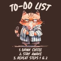 Funny To Do List Grumpy Coffee Cat Mousepad