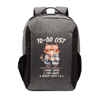 Funny To Do List Grumpy Coffee Cat Vector Backpack