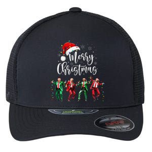 Funny Trump Dance Santa Claus Merry Christmas Xmas Pajamas Flexfit Unipanel Trucker Cap