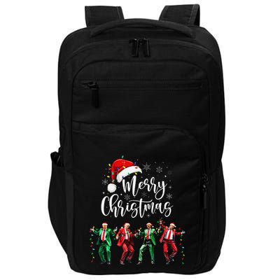 Funny Trump Dance Santa Claus Merry Christmas Xmas Pajamas Impact Tech Backpack