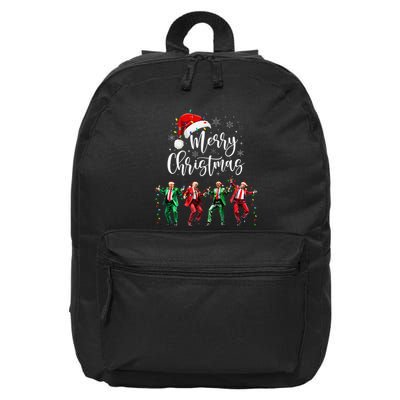 Funny Trump Dance Santa Claus Merry Christmas Xmas Pajamas 16 in Basic Backpack