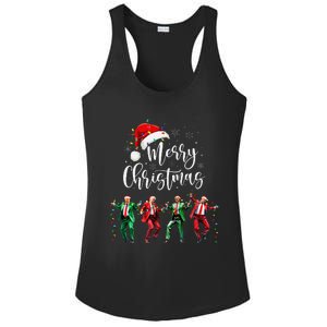 Funny Trump Dance Santa Claus Merry Christmas Xmas Pajamas Ladies PosiCharge Competitor Racerback Tank