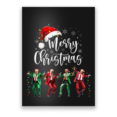 Funny Trump Dance Santa Claus Merry Christmas Xmas Pajamas Poster