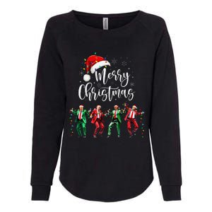 Funny Trump Dance Santa Claus Merry Christmas Xmas Pajamas Womens California Wash Sweatshirt